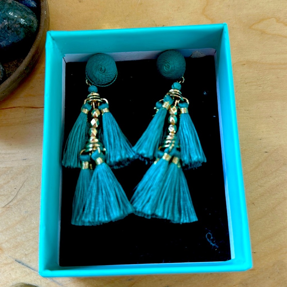Green/turquoise EARRINGS